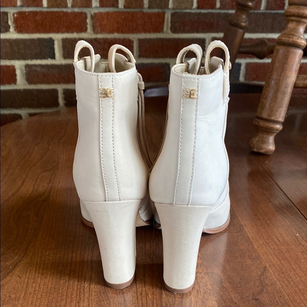 Sam Edelman Off-White Heeled Boots